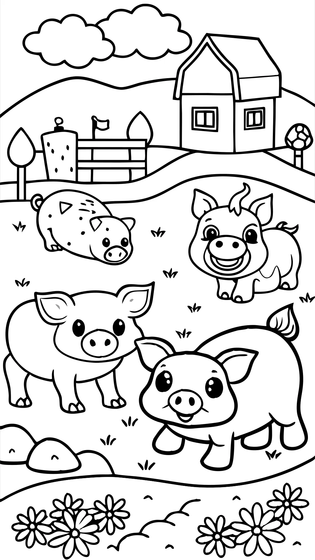 pigs coloring pages printable